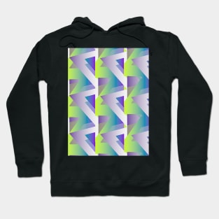 Geometric Wave #1 - Repeat Pattern Modular Synth Art Hoodie